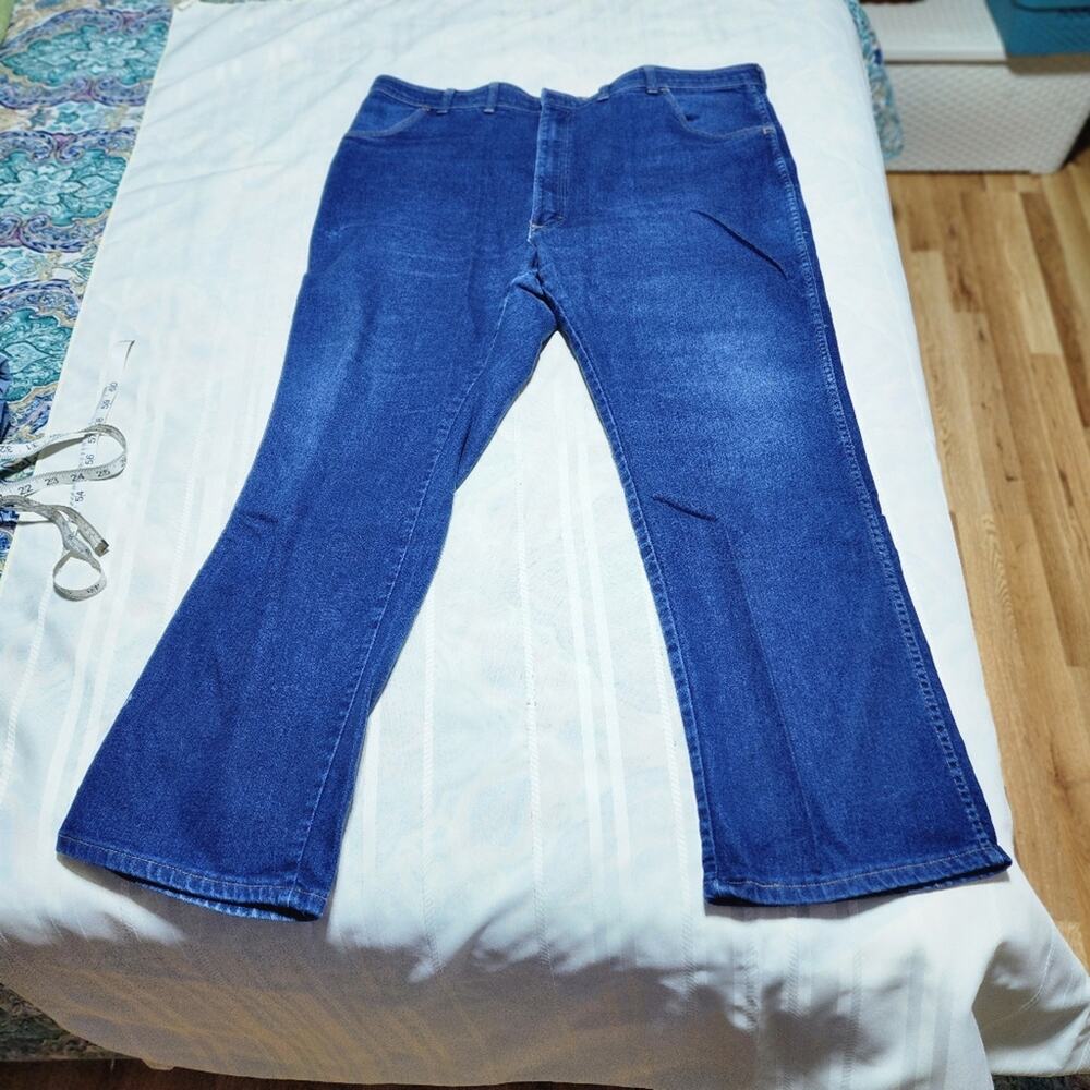 WRANGLER EUC MENS SIZE 46 x 32 DENIM BLUE JEANS